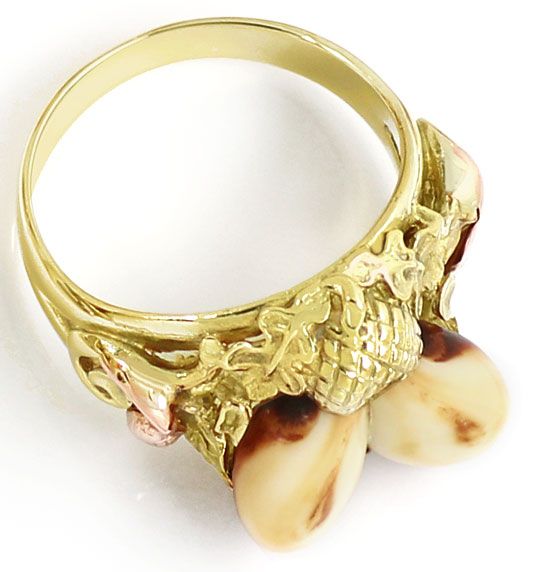 Foto 3 - Grandel Set Ring Ohrringe Kette Brosche Gold, R6610